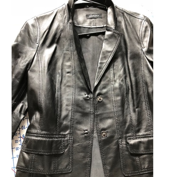 IDEOLOGY - Black Leather Blazer - Picture 4 of 4